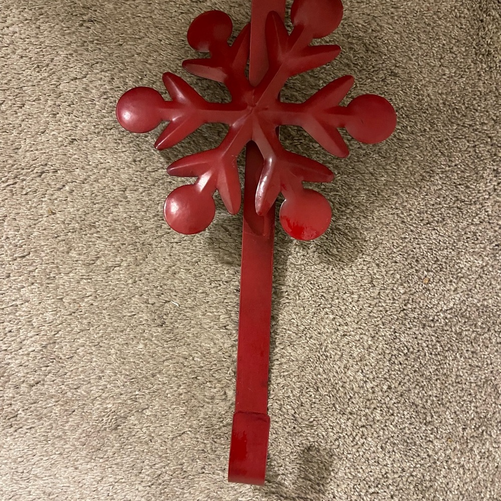 Red Snowflake Door Hanger
